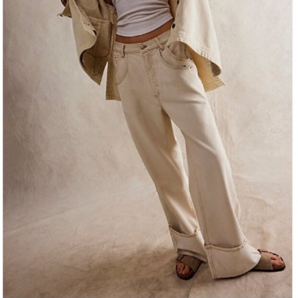 Free People We The Free Final Countdown Cuffed Low-Rise Jeans